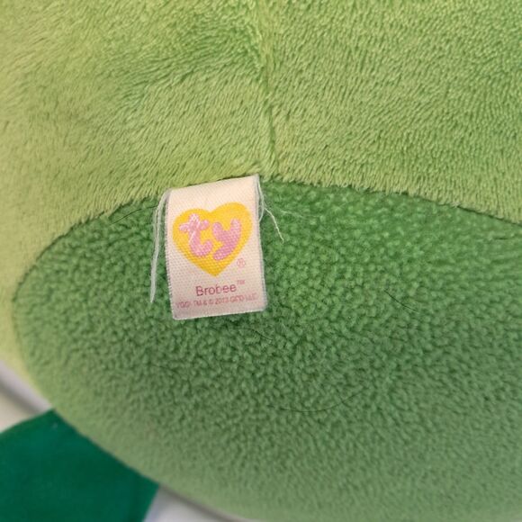 TY Yo Gabba Gabba Beanie BALLZ Ball BROBEE Green Figure Plush Doll Jumbo 14" - Picture 6 of 7